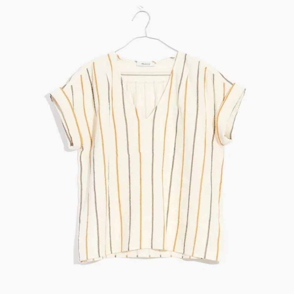 Madewell Lightspun Westing Shirt In Stripe